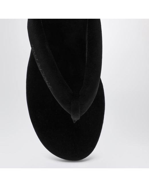 Balenciaga Black Wedge Thong Sandals Gaeta