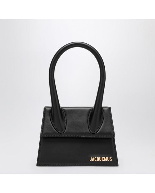 Jacquemus Black Schwarze Tasche Le Chiquito Moyen Aus Leder