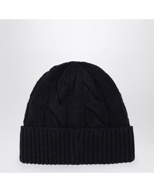 Polo Ralph Lauren Black Wool Polo Bear Hat