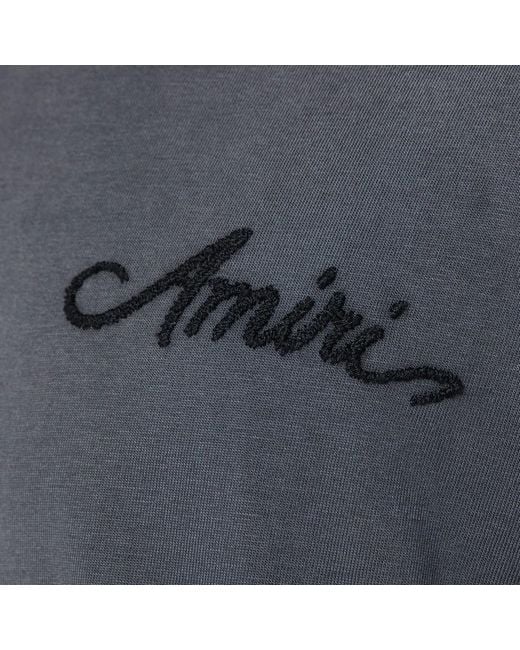 Amiri Verwaschenes Schwarzes T-Shirt Aus Baumwolle in Blue für Herren