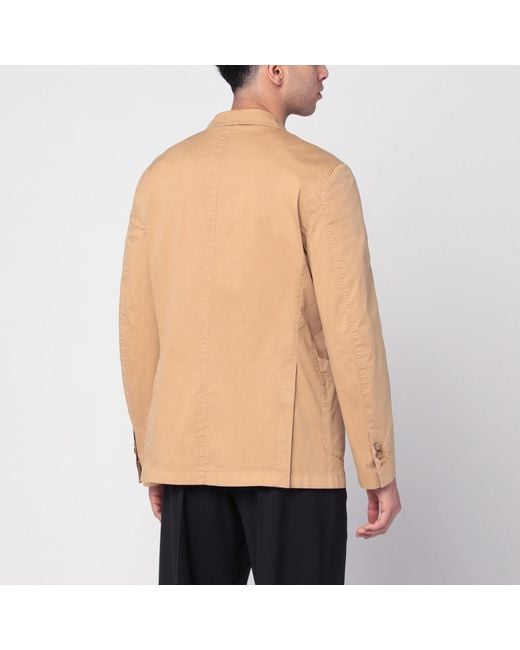 Santaniello Natural Walnut-Coloured Single-Breasted Jacket for men