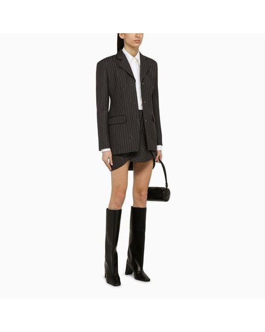 Off-White c/o Virgil Abloh Black Single-Breasted Pinstripe Jacket