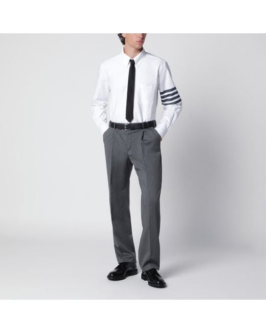 Thom Browne Gray Cotton Button-Down Shirt for men