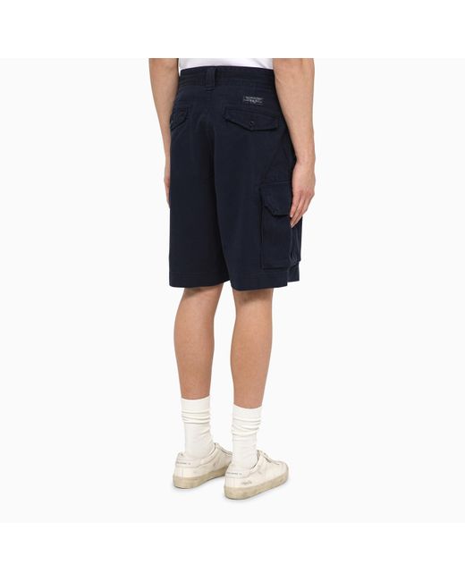Polo Ralph Lauren Blue Navy Cotton Bermuda Shorts for men