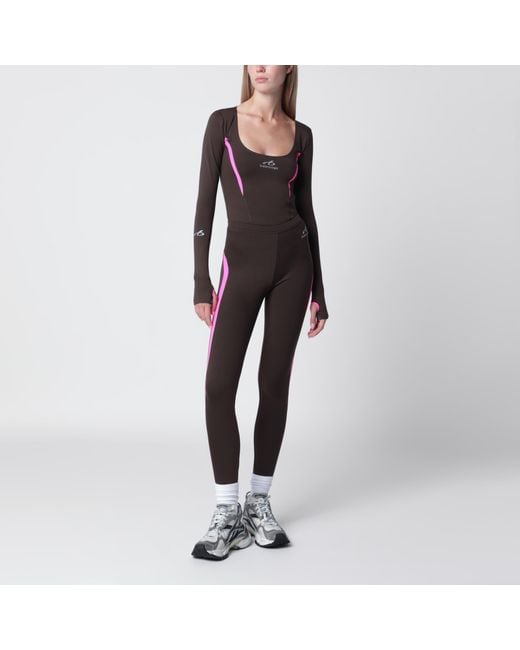 Balenciaga Brown Techwear Leggings