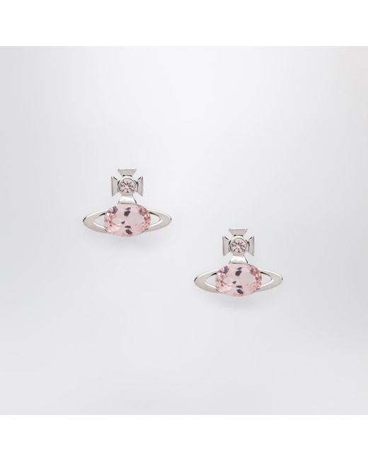 Vivienne Westwood Pink Allie Platinum Earrings