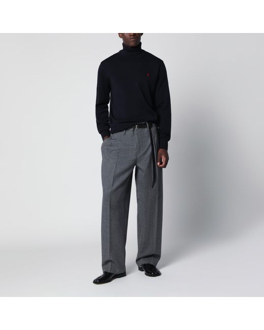 AMI Black Turtleneck Sweater Ami De Coeur for men