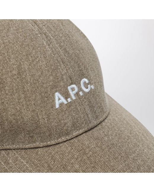 A.P.C. Gray Charlie Baseball Cap Dark