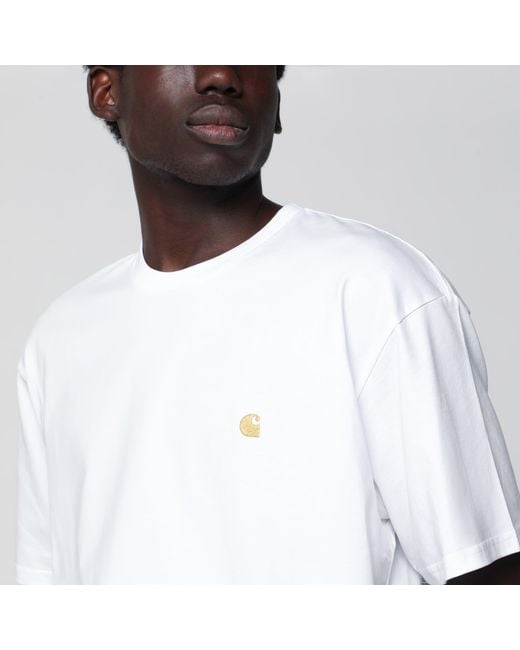 Carhartt White S/S Chase Cotton T-Shirt for men
