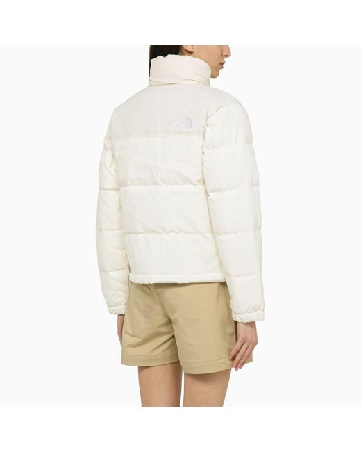 The North Face White Nylon Down Jacket With Logo