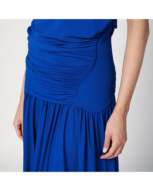 Ferragamo Blue Dress With Draping