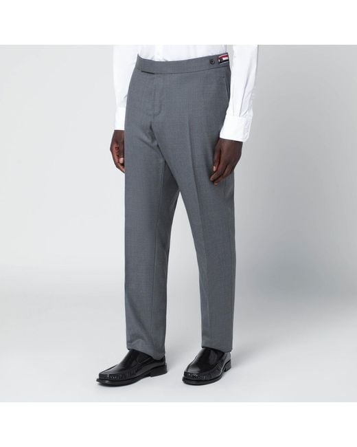 Thom Browne Gray Wool Trousers for men