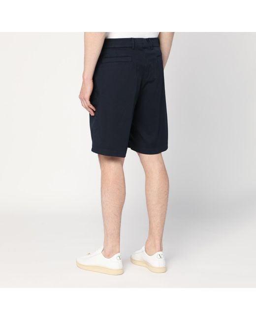 Brunello Cucinelli Blue Cotton Bermuda Shorts for men
