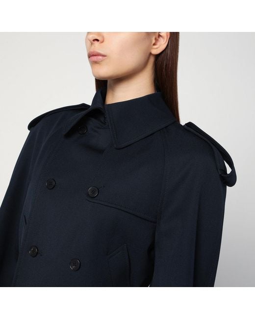 McQueen Blue Short Double-Breasted Jacket