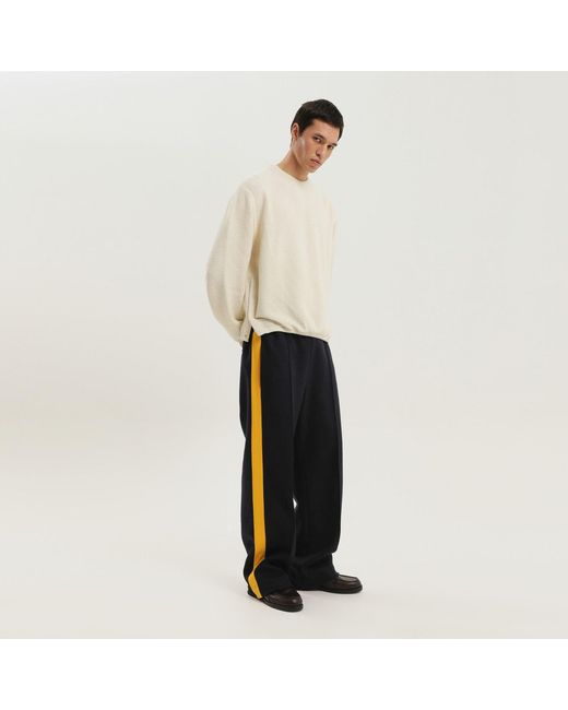 1989 STUDIO Black Pants With Side Stripe for men