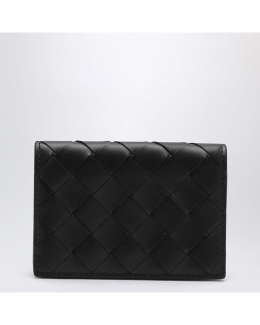 Bottega Veneta Black Intrecciato Business Card Holder for men