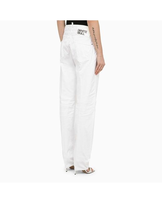 Pantalone con usure in cotone di DSquared² in White