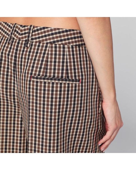 Bermuda in lana check di Jil Sander in Gray