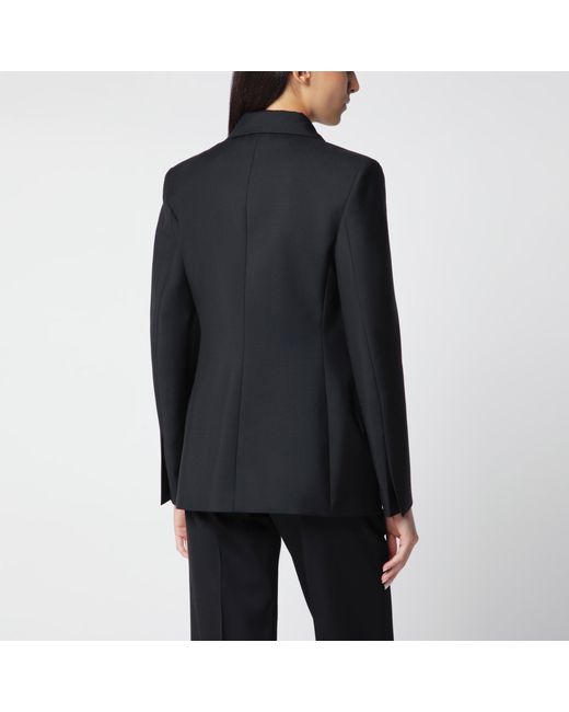 Rohe Black Double-Breasted Wool-Blend Jacket