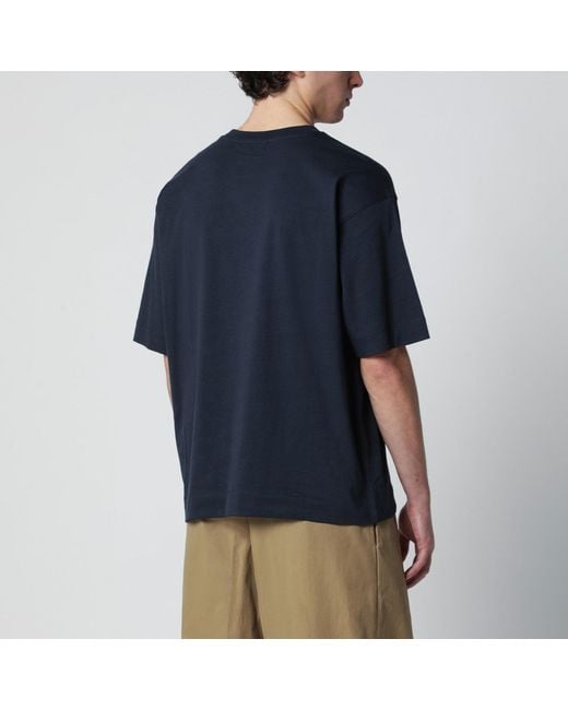 Dries Van Noten Blue Cotton Tshirt for men