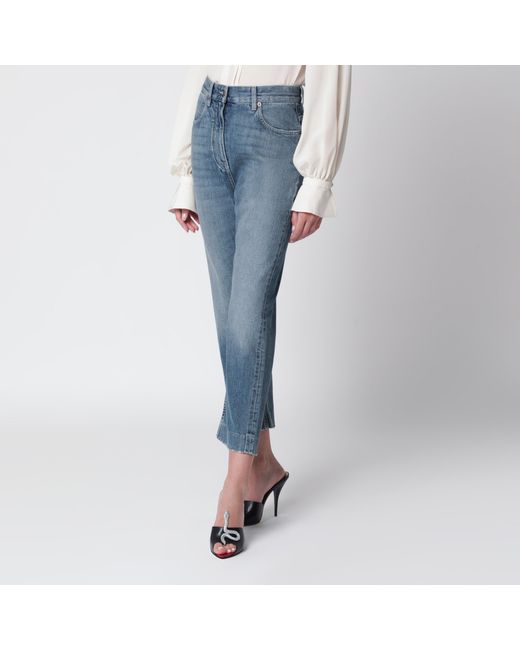 Valentino Blue Medium Jeans With Vpatch Detail On The Back