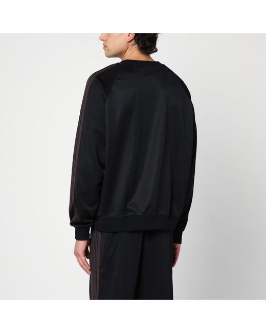 Felpa girocollo nera di Needles in Black da Uomo