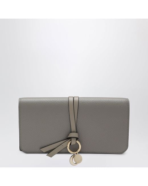 Chloé Gray Alphabet Flap Wallet