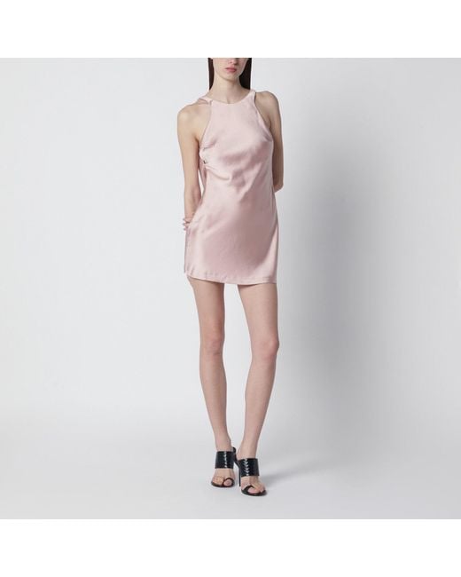 ANDAMANE Pink Carmen Mini Dress With Open Back