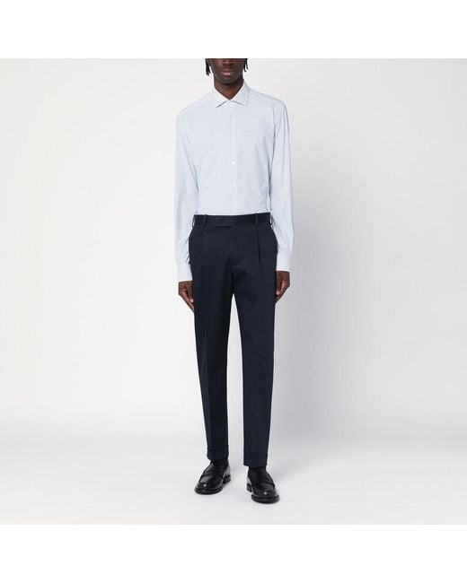 PT Torino Blue Navy Cotton Pants for men