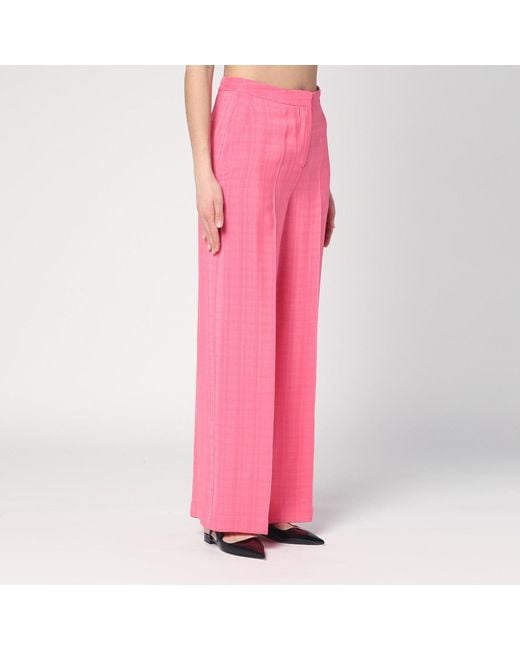 Semicouture Pink Viscose Marlee Trousers