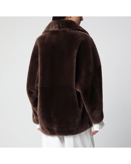 Blancha Black Oak Zip-Up Shearling Jacket