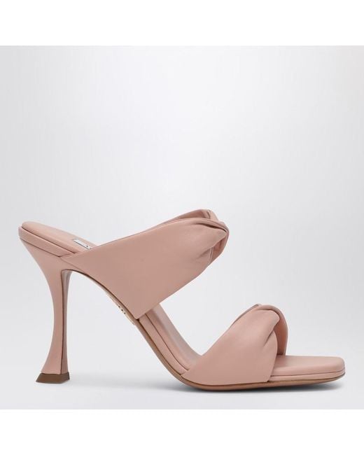 Aquazzura Pink High-heeled Twist Leather