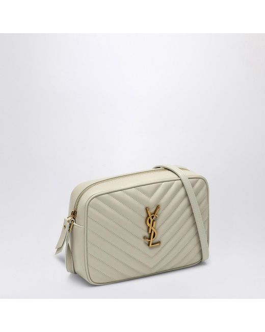 Saint Laurent Natural Lou Cream Quilted Camera Bag