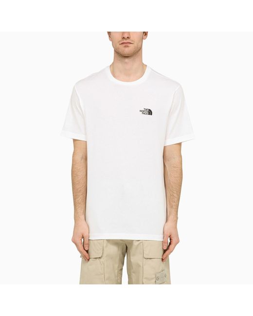 The North Face White Logo Print T Shirt for men