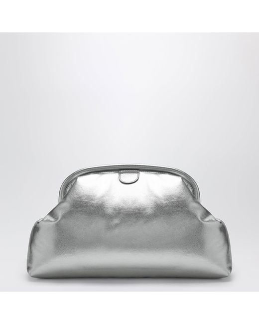 Stella McCartney Gray Metallic Padded Falabella Clutch