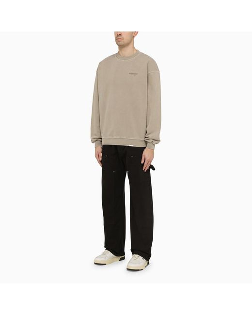 Represent Natural Mushroom Cotton Crewneck Sweatshirt for men