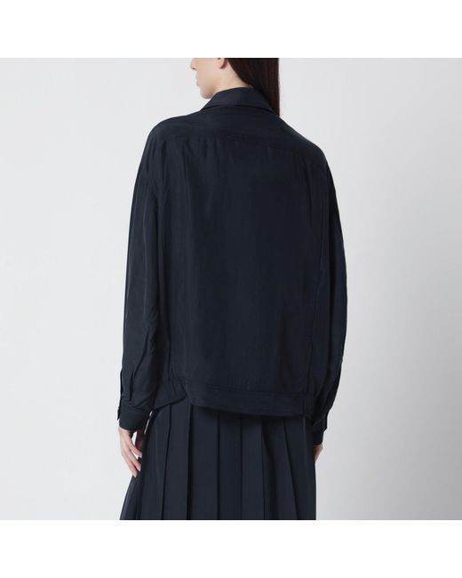 Prada Blue Silk Blouson