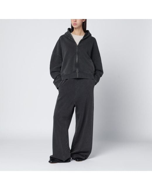 Entire studios Washed Zip Hoodie in Black | Lyst UK