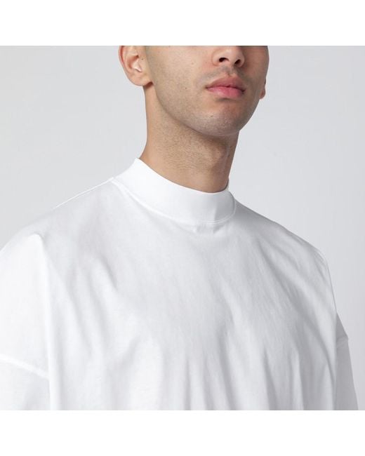 T-shirt ampia bianca in cotone di Jil Sander in White da Uomo