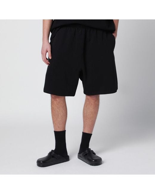 Entire studios Black Cotton Scuba Shorts for men