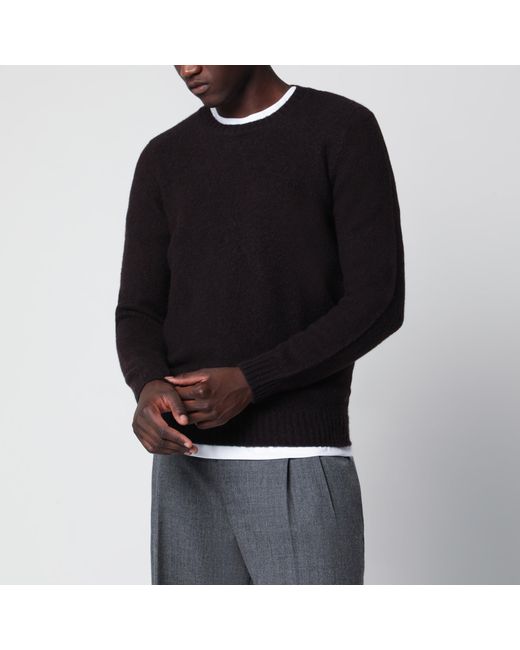Drumohr Black Lambswool Sweater for men