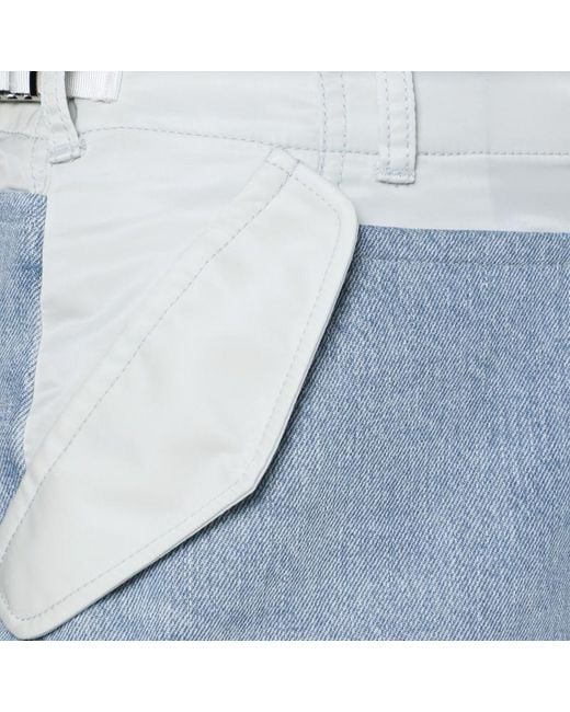 Sacai Blue Light Two-Tone Jeans
