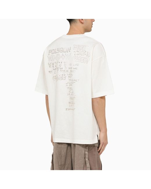 Maison Mihara Yasuhiro White Oversize T-Shirt With Print for men