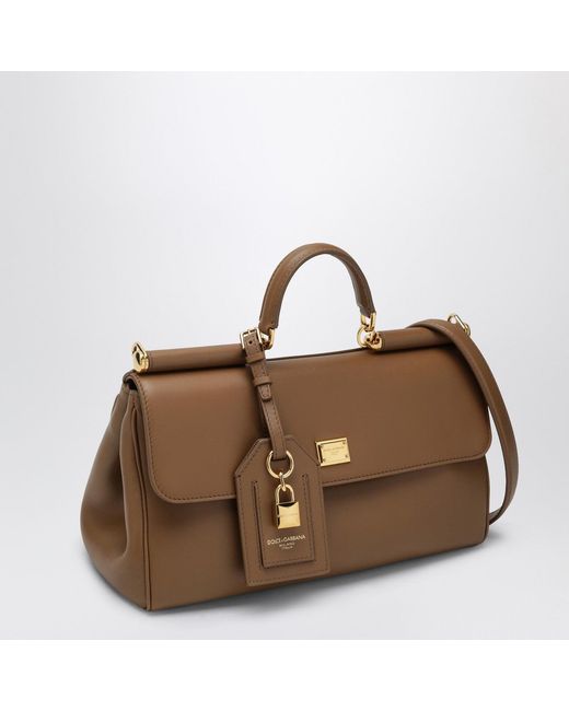 Dolce & Gabbana Brown My Sicily Top Handle Bag