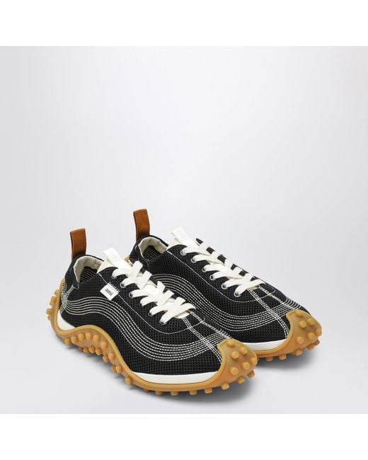 AMI Black Ivory Mesh Mirage Trainers for men