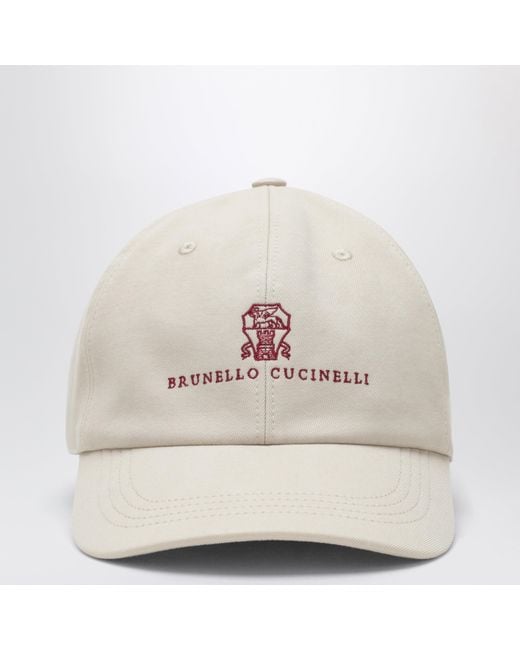 Brunello Cucinelli Natural Sand-Colored Baseball Cap for men