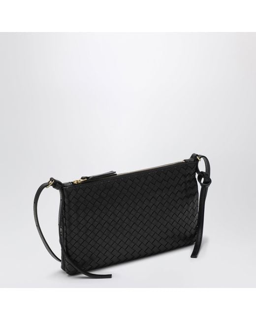 Bottega Veneta Black Medium Piccolo Intrecciato Pouch