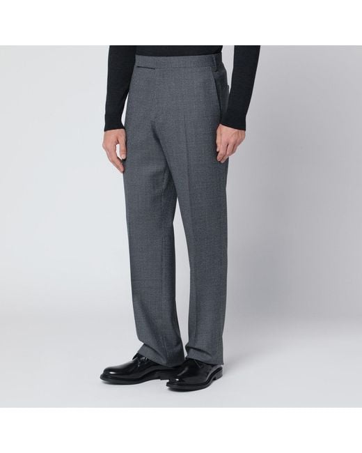 Lardini Gray Wool Trousers for men