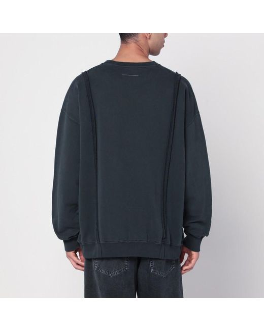 MM6 by Maison Martin Margiela Blue Sweatshirt With Numeric Logo for men