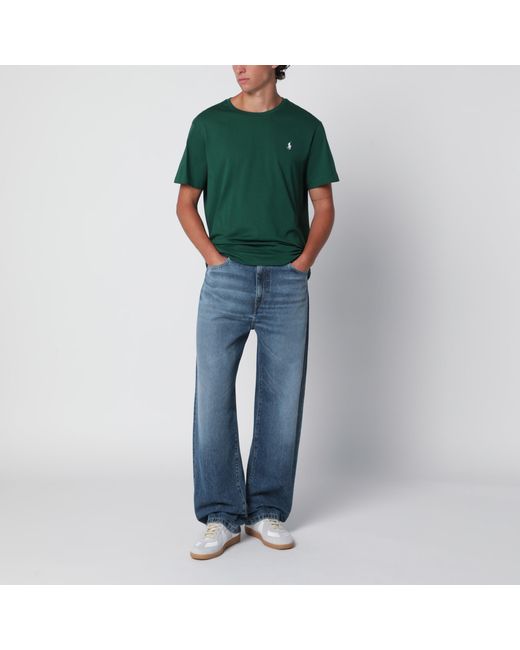 Polo Ralph Lauren Green Embroidered Cotton T-Shirt for men